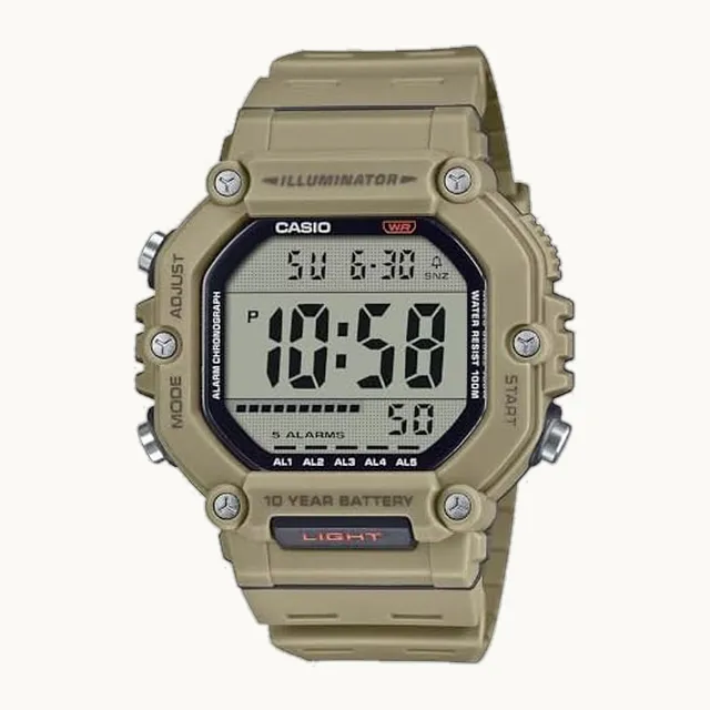 AE-1600H Series | Black | 10-Year Battery | LED Illuminator | Digital Watch