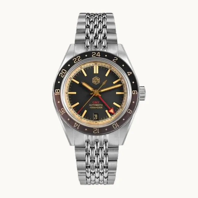 1963 Watch San Martin SN0116G V6 - Reloj mecánico automático de estilo clásico NH34, reloj mecánico para hombre, 100 m