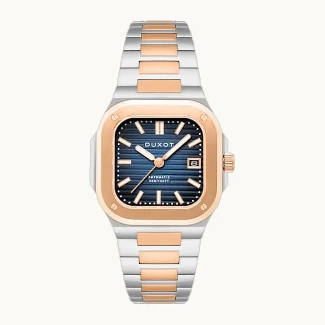 DX-2073 - Reloj automático Quadrata de 42 mm para hombre con pulsera de acero inoxidable macizo