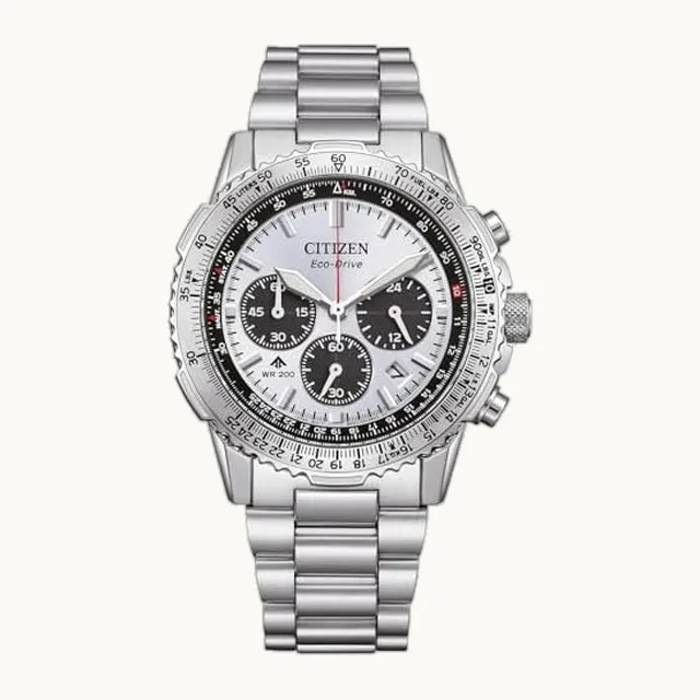 Unisex Uhr Eco-Drive Promaster Air Navihawk Solar Chronograph mit Edelstahlband 40 MM Durchmesser in verschieden