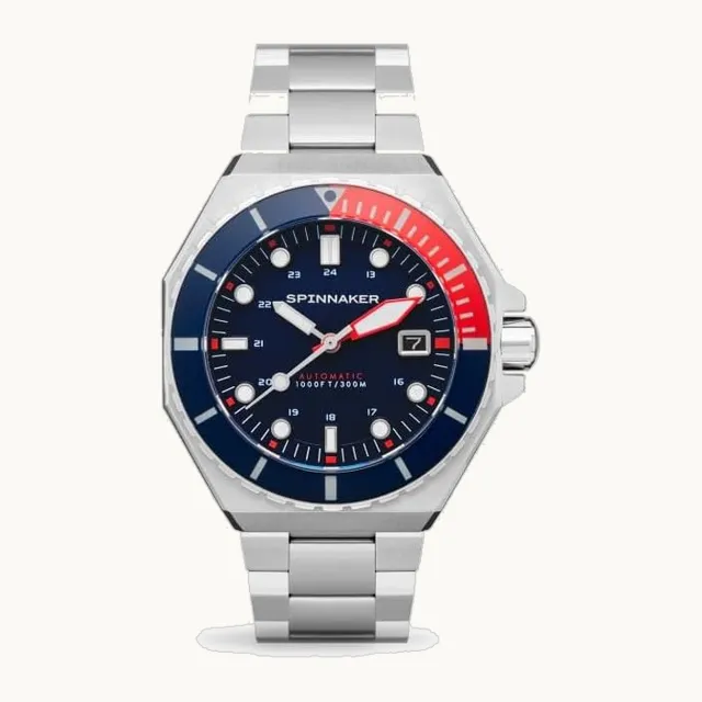 Spinnica SP-5081-JJ - Reloj casual para hombre, color plateado, azul, Azul