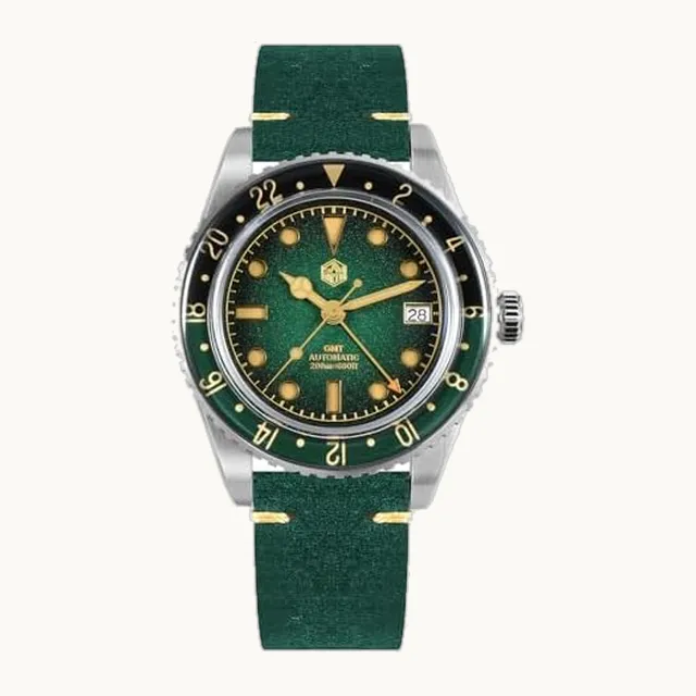 1963 Watch San Martin SN0134 NH34 - Reloj de pulsera mecánico de viento automático de 40 mm con 20 barras, resistente al