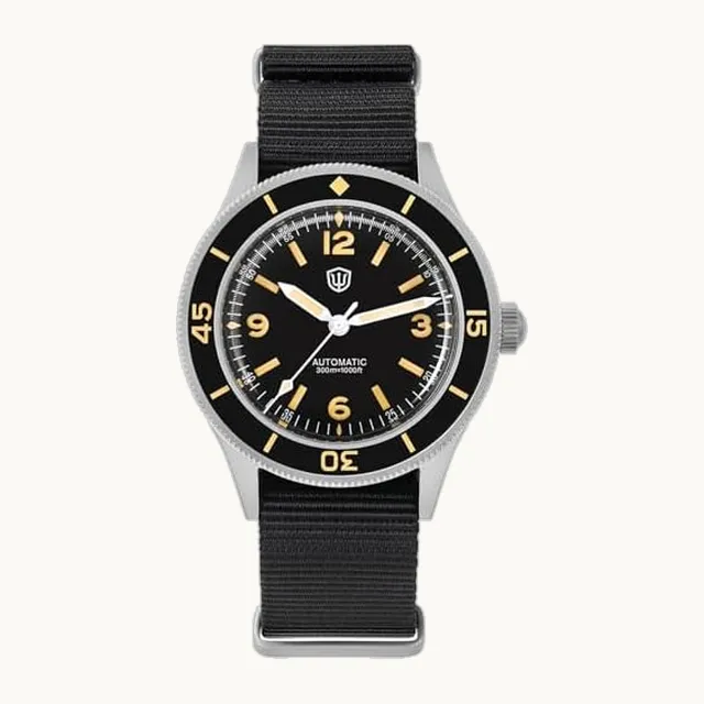 Watchdives WD50-Fathoms Reloj de buceo V2 300 M Reloj de pulsera impermeable para hombre