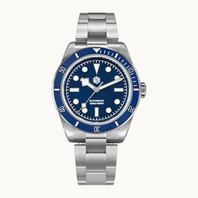 1963 Watch San Martin - Reloj para hombre, 62 mas SN007GB, 39 mm, 20 bar, NH35, automático, mecánico, de lujo, impermeab