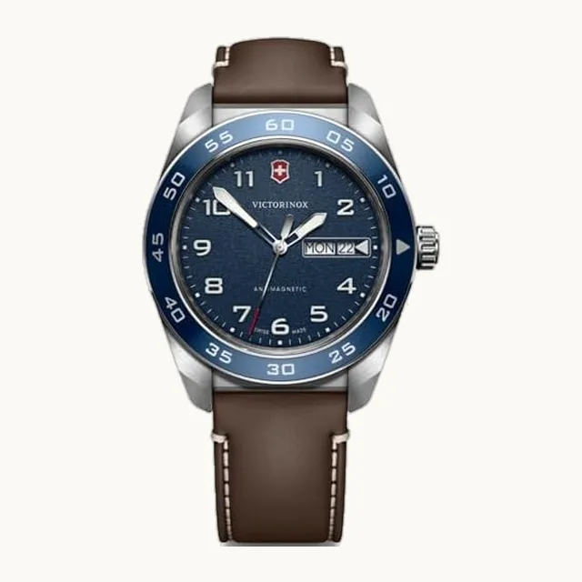 SWISS ARMY Reloj de pulsera para hombre, cuarzo, analógico, impermeable, caja de acero inoxidable, pulsera de