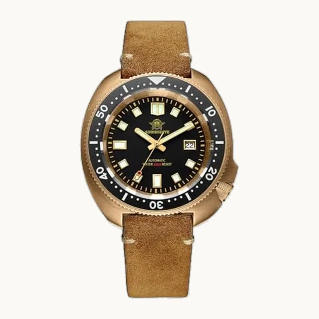 ADDIESDIVE Reloj Mecánico Hombre Automático NH35A, 100 M Resistente al Agua, Cristal de Zafiro, Fecha, 39 MM, Reloj para
