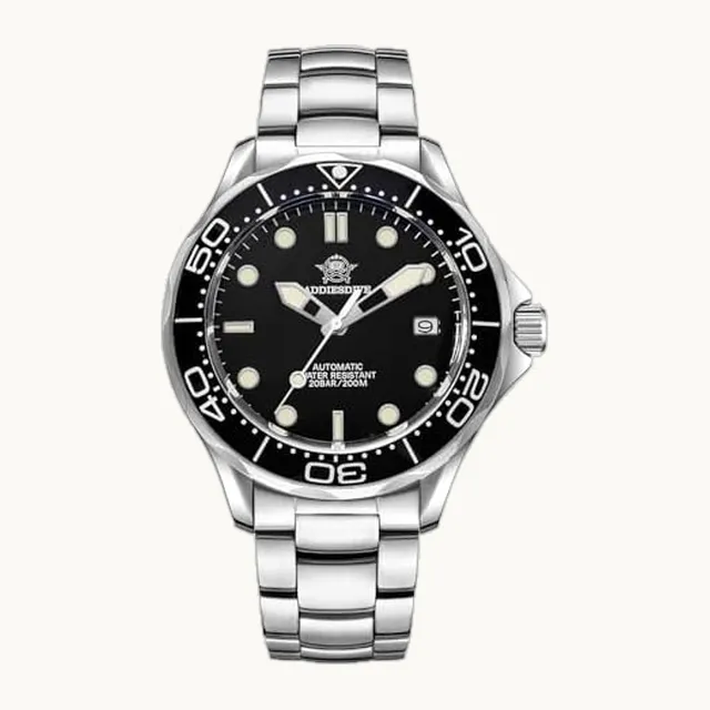 ADDIESDIVE - Relojes de buceo de 42 mm para hombre, color zafiro sintético, NH35A, reloj automático de cerámica, bisel l
