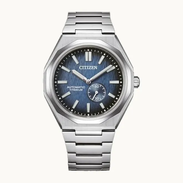 NK5020 Zenshin 60 Super Titanium - Reloj automático para hombre con correa de eslabones de titanio y cristal de