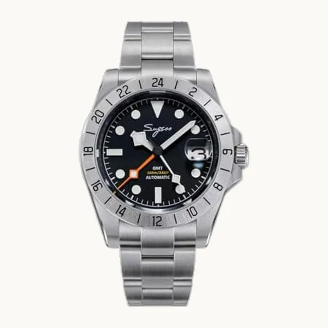 FTEOXLC Sugess NH34 Movimiento GMT Automático Reloj de pulsera mecánico impermeable con vidrio de zafiro