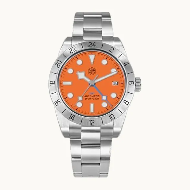 San Martin SN054GE 39mm BB Automatic Dive Watch NH34 GMT Reloj Hombre Sapphire AR Coating 10