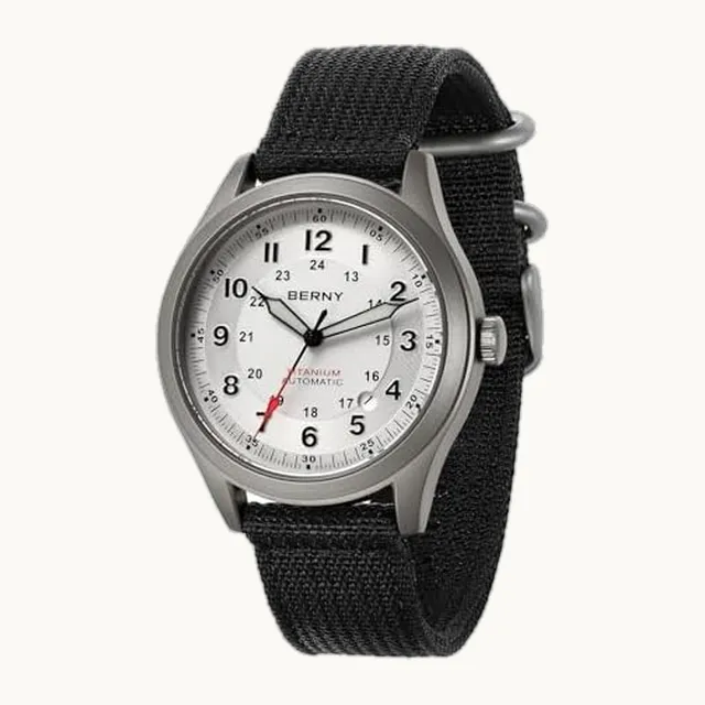 Reloj automático de titanio para hombre, resistente al agua, 10 ATM, reloj de campo para hombre, superluminoso