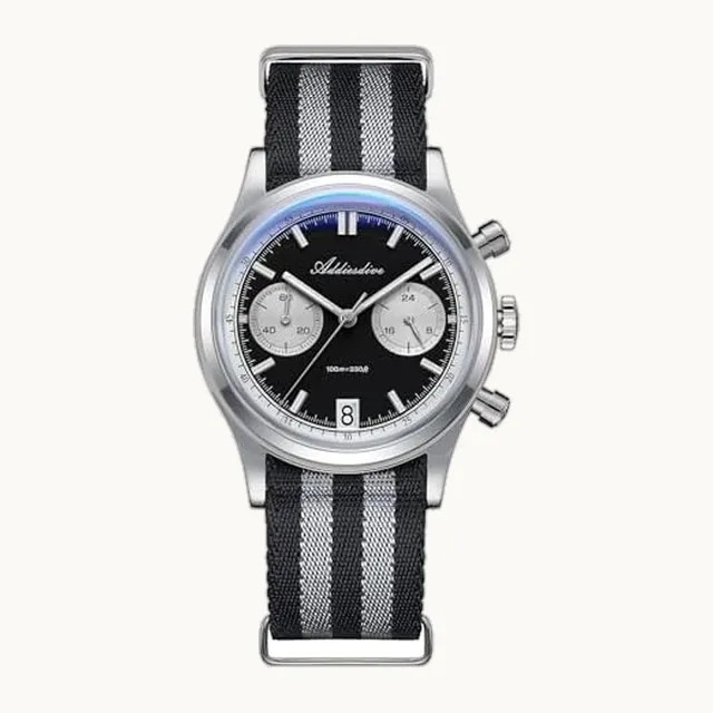 ADDIESDIVE - Reloj cronógrafo de cuarzo de 38 mm, resistente al agua, 100 M, BGW9, luminoso, de acero inoxidable 316L, c