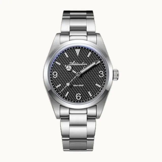 ADDIESDIVE Reloj de cuarzo para hombre 36 mm, Reloj vestir clásico con esfera luminosa, Impermeable 100 m, Acero inoxida