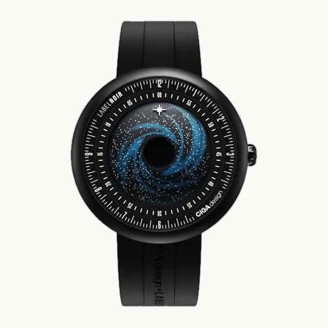 Reloj mecánico automático Blue Planet Serie U, caja de acero inoxidable/titanio/cerámica de zafi
