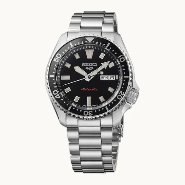 5 Sports Reloj automático para hombre con caja de acero inoxidable y manecillas luminosas, relojes de pulsera eleg