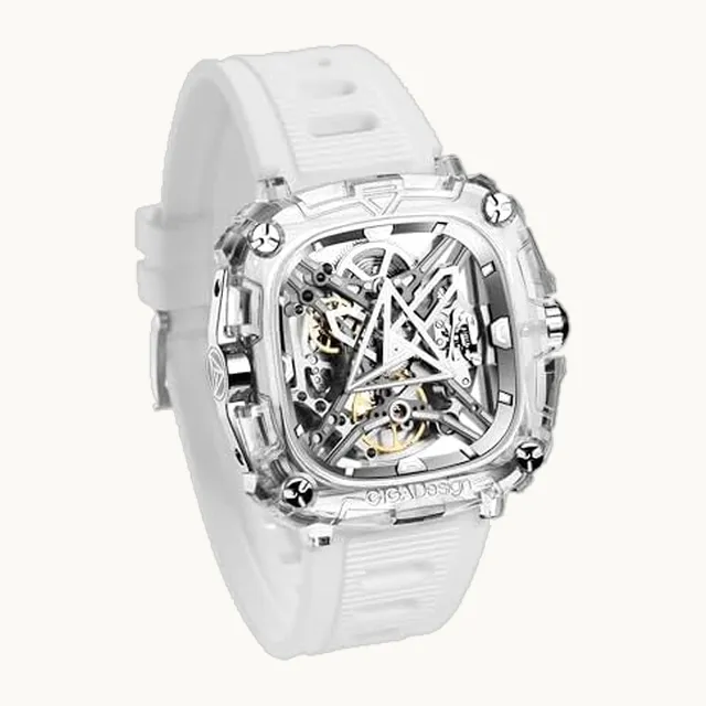 CIGA Design(シガ・デザイン) Reloj automático serie X Eye of Hours X051-CS01-CS01-W5WH para hombre, color blanco