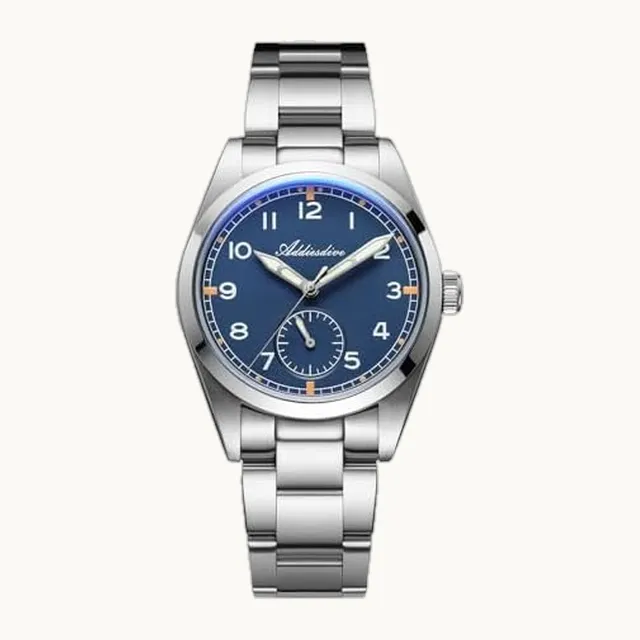 ADDIESDIVE - Reloj cronógrafo de 36 mm para hombre de 24 H subdial de barrido segundo movimiento de cuarzo, 100 M de res