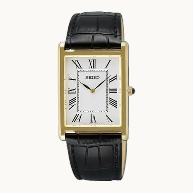 Reloj analógico para hombre con correa de piel SWR104P1