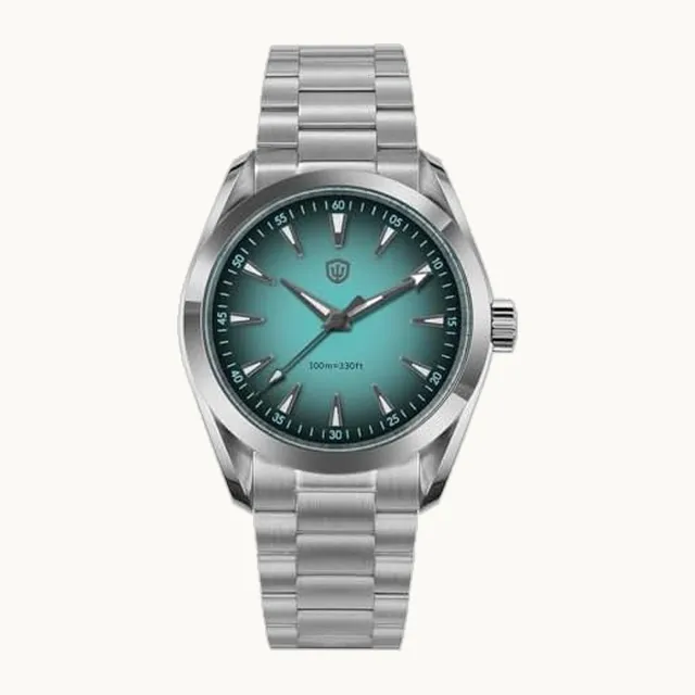 VH31 Reloj de cuarzo WD0006 Reloj de pulsera de acero inoxidable de 38 mm con cúpula de vidrio de zafiro de l
