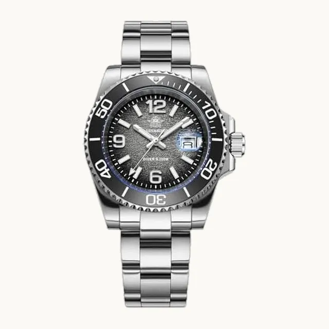 ADDIESDIVE - Relojes de buceo de 41 mm para hombre, movimiento de cuarzo, visualización de fecha, 200 m, impermeable, BG