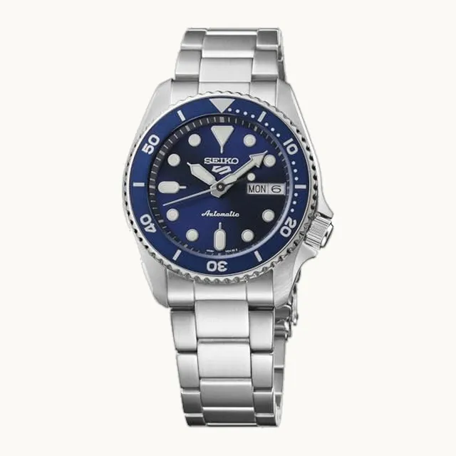5 Sports Reloj automático para hombre con caja de acero inoxidable y manecillas luminosas, relojes de pulsera eleg