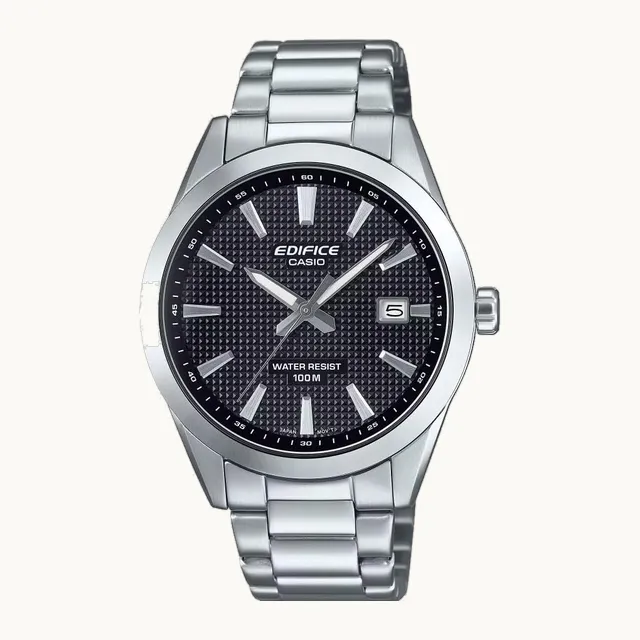 Edifice | Serie EFV160D | Indicador de fecha | Acero inoxidable | Resistente al agua 100M | Reloj analógico | Plat