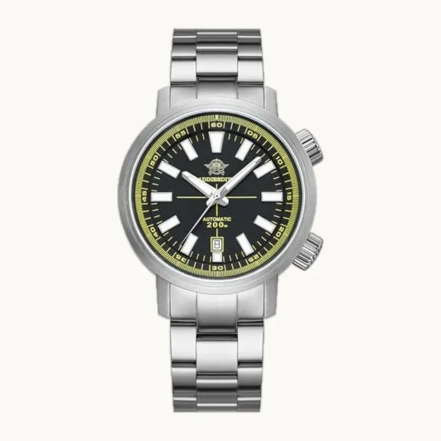 ADDIESDIVE - Reloj de buceo de 42 mm con bisel interno 8215 con movimiento automático, visualización de fondo de caja Su