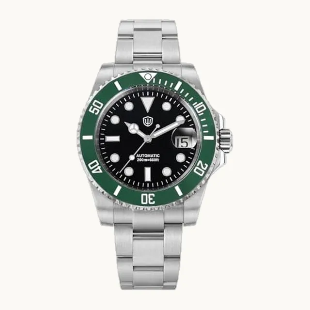 Reloj automático para hombre, WD5512 V2 PT5000 Sub Diver de 40 mm, vidrio de zafiro, luminoso para hombre