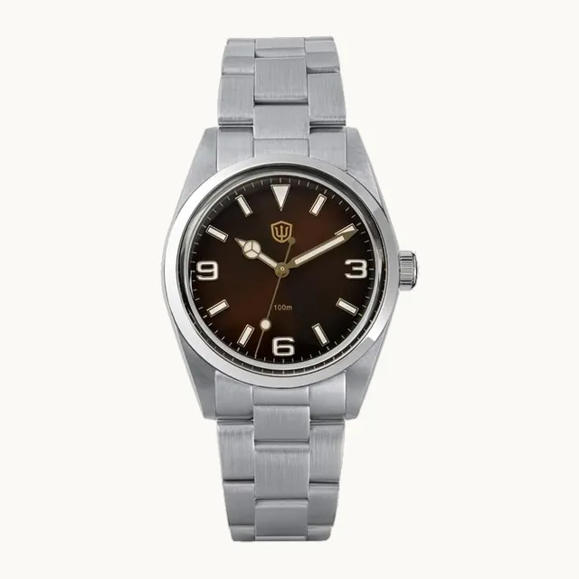 1963 Watch watchdives WD1016 VH31 - Reloj de cuarzo para hombre, esfera de 37 mm, acero inoxidable, luminoso, impermeabl