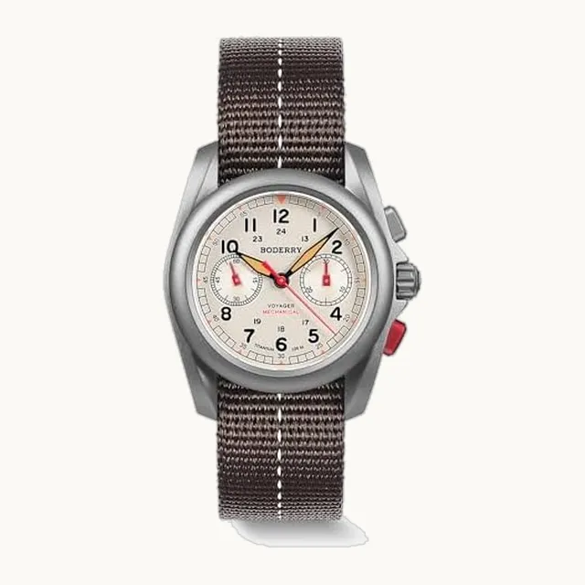 cronógrafo de titanio para hombre, reloj mecánico automático, vidrio de zafiro, resistente al agua, 200 m, Voyag