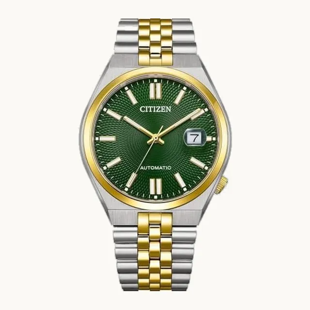NK0024-54X TSUYOSA 60 - Reloj de pulsera para hombre (automático, 40 mm, acero inoxidable), color verde