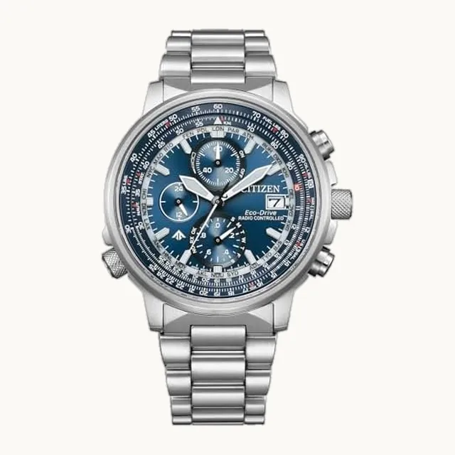 AT8300-58L Promaster Navihawk A-T - Reloj de hombre de acero inoxidable con cronógrafo solar