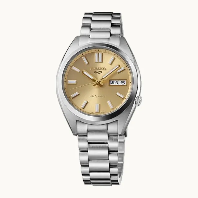 5 Sports - Reloj automático para hombre con caja de acero inoxidable y manecillas luminosas - Elegantes relojes de