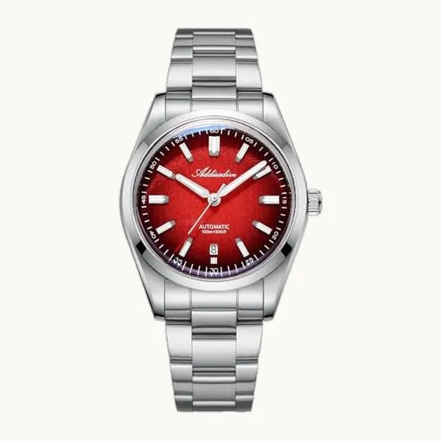 ADDIESDIVE Reloj automático de 39 mm para hombre, movimiento mecánico 8215, vidrio burbuja, luminoso, 100 m, resistente
