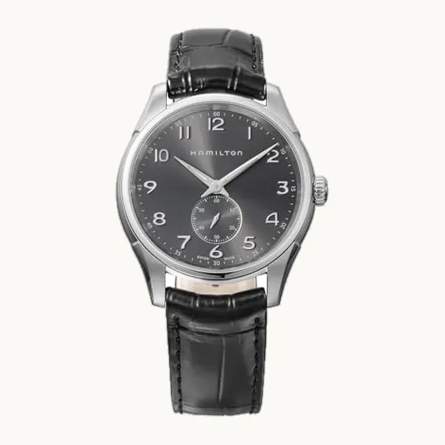 [HAMILTON(ハミルトン)] HAMILTON H38411783 - Reloj de cuarzo para hombre, resistente al agua, 5 ATM, esfera gris con cristal d
