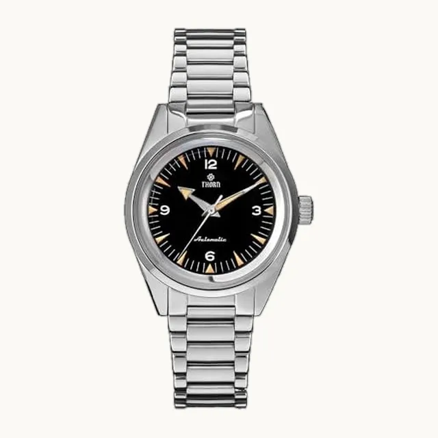 FTEOXLC Thorn T026 Reloj mecánico automático de zafiro de 38 mm, acero inoxidable 316L, movimiento PT5000, reloj clásico