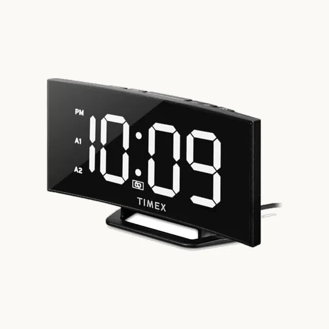 Reloj despertador para recámara con visualización grande y respaldo de batería (T334)